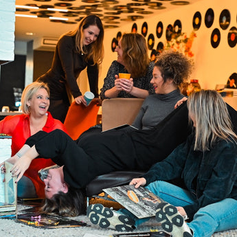 Meetings surrounded by vinyl