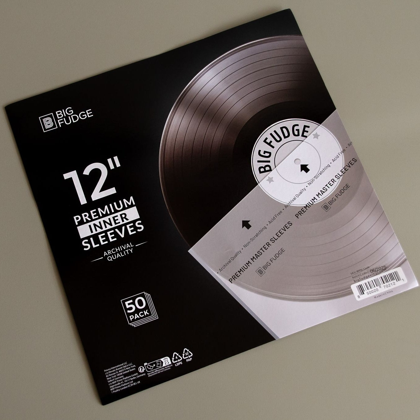 Premium Inner Record Sleeves - Master Sleeves for 12" Records