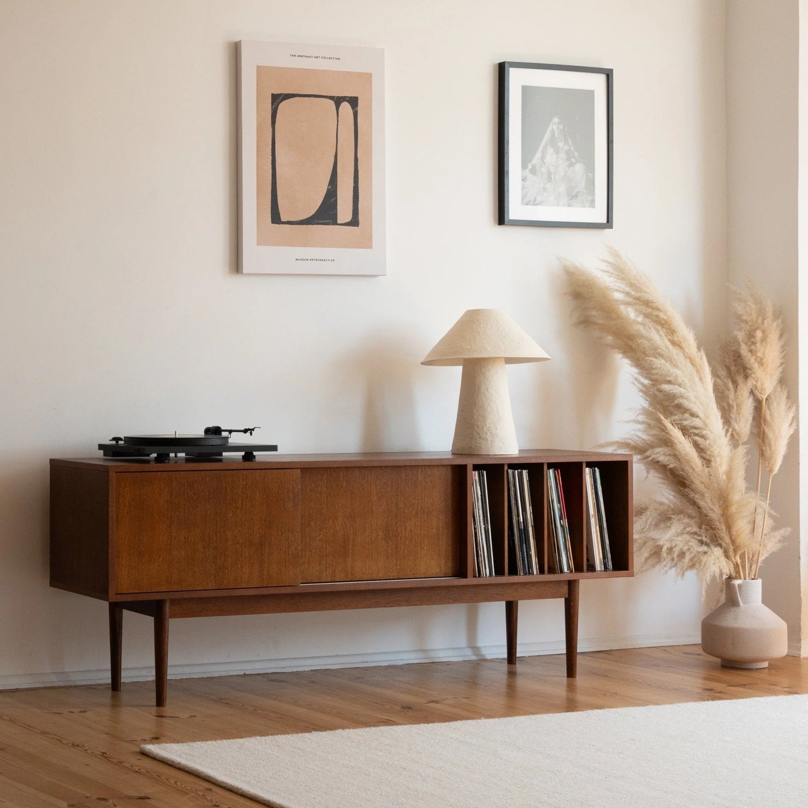 LOTV Vinyl Slide Record TV Sideboard