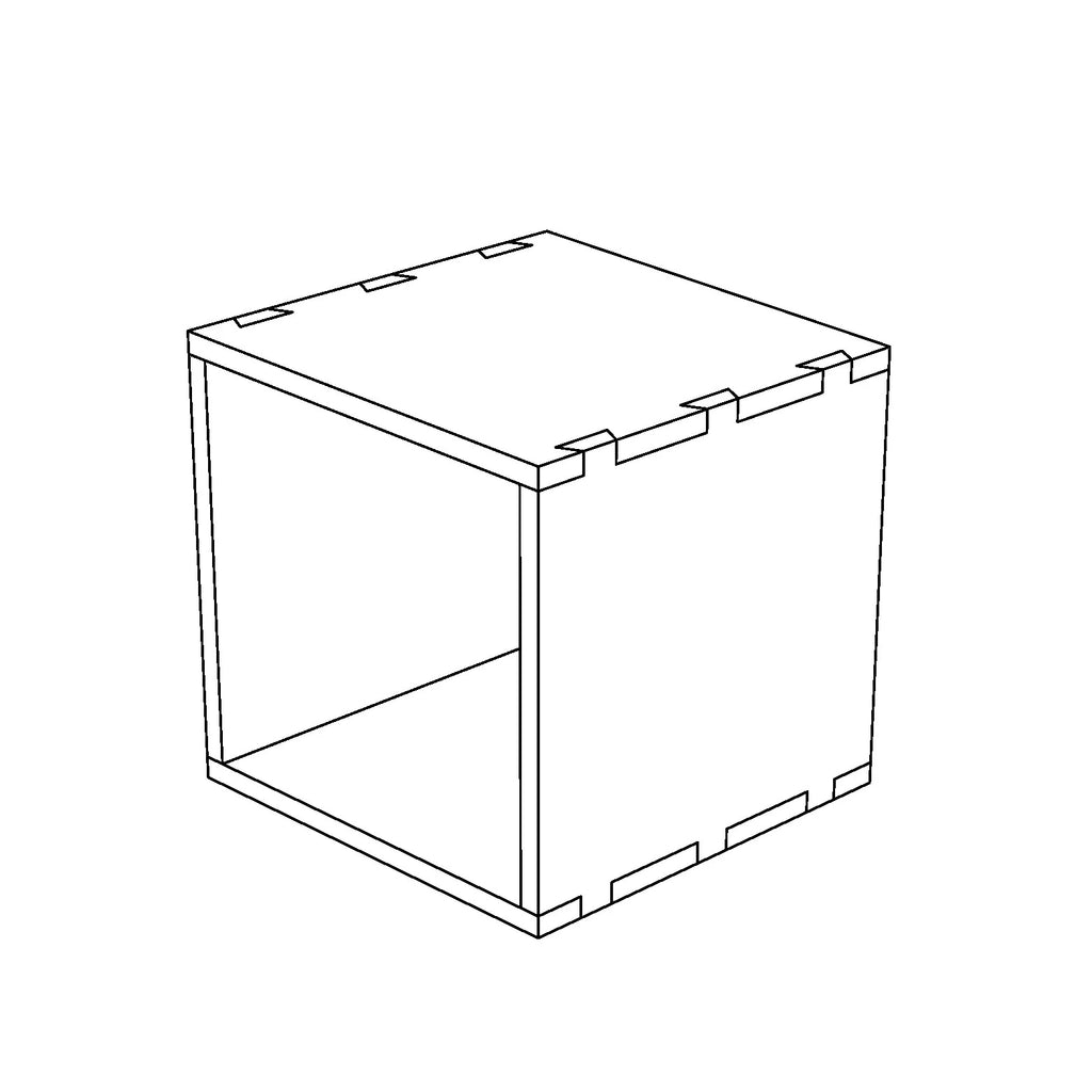 Stapelbare Plyphonic Storage Cubes als modulair opbergsysteem voor vinyl