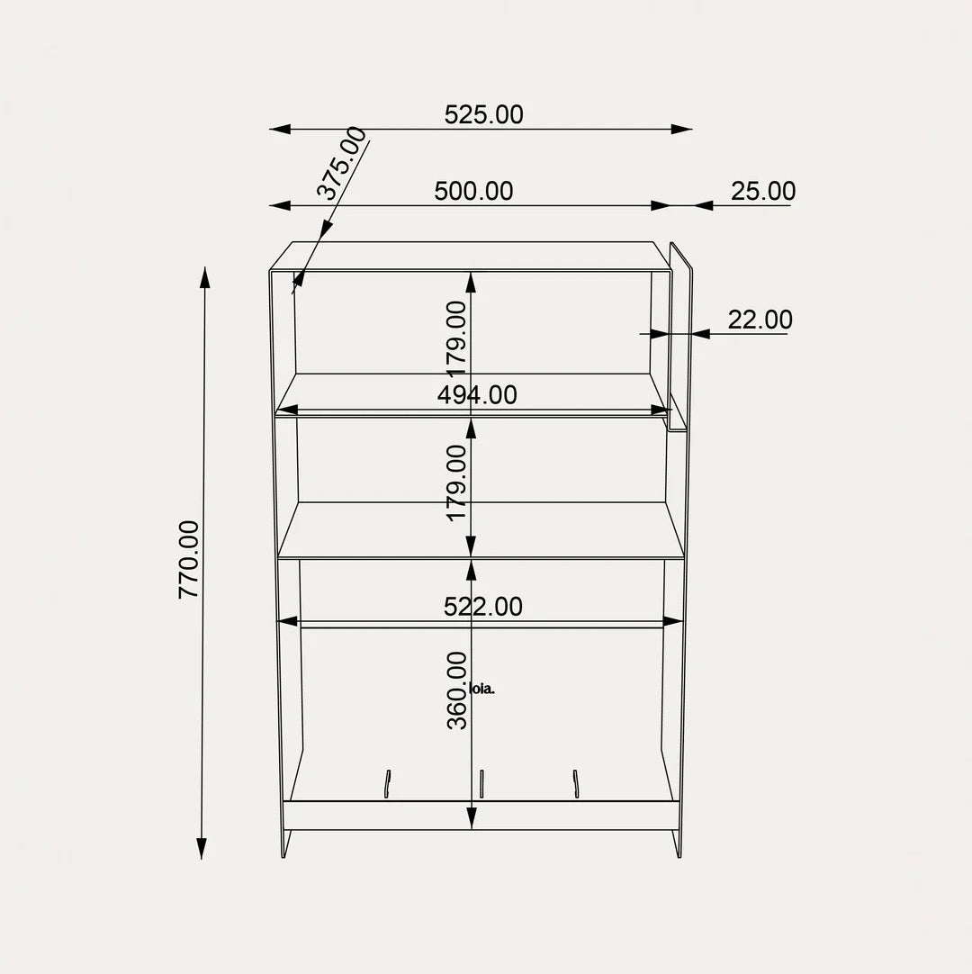 LOIA La Console Acier - Platenkast