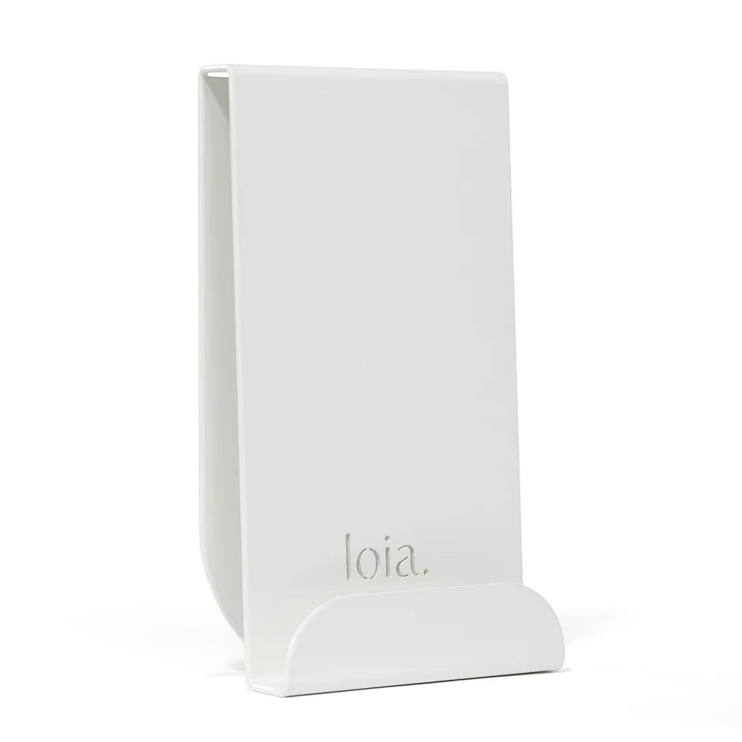LOIA platenhouder wit van gepoedercoat staal