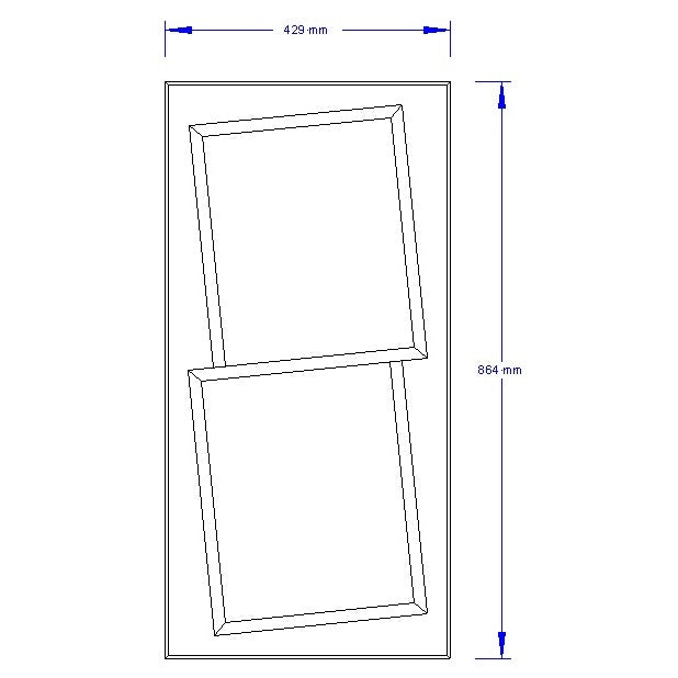 Sinfonic Audio platen wandrek – 2 vakken