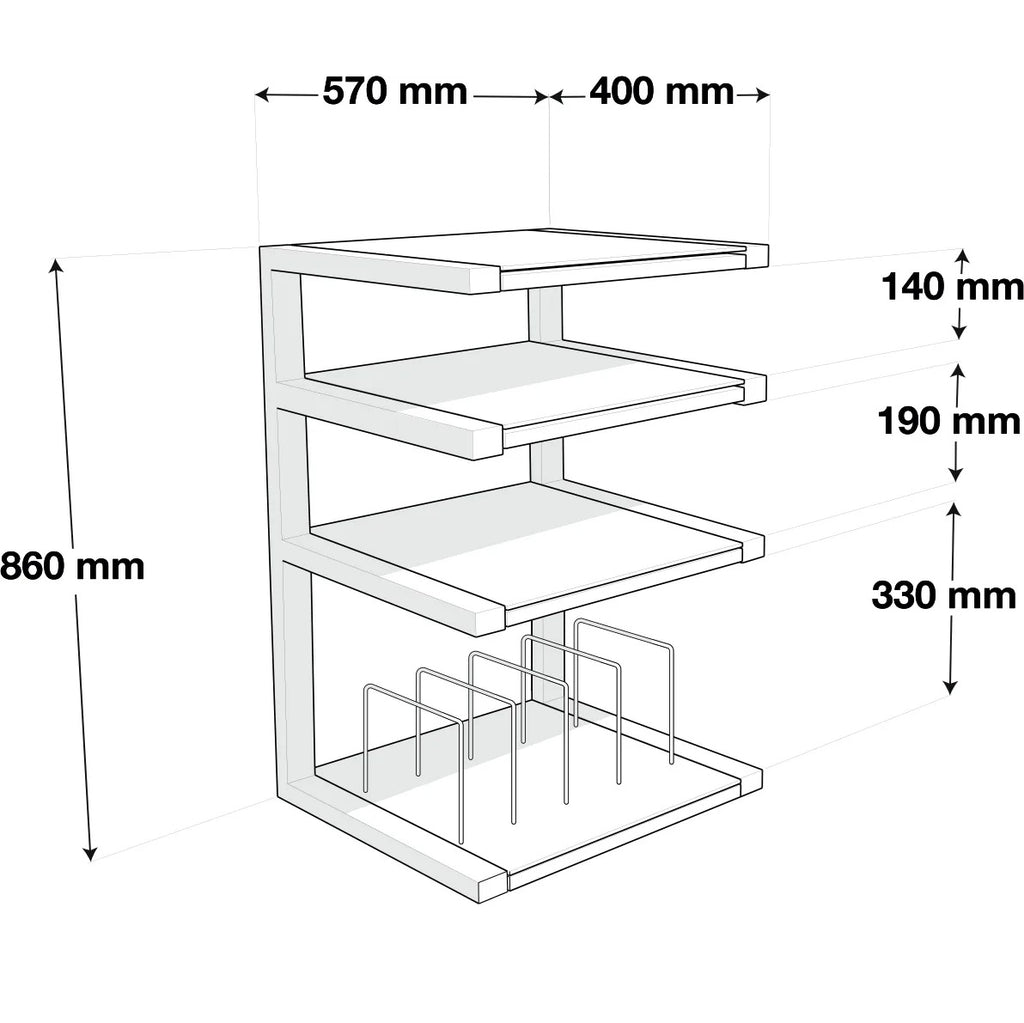 NorStone Esse HiFi Vinyl – HiFi Rack with Record Storage